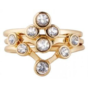 Ann Taylor  Shimmer and Shine  Crystal Stackable Ring   5 and 8 NWT $39.50